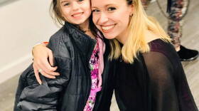 Caitlin Clarkson Pereira with daughter Parker.