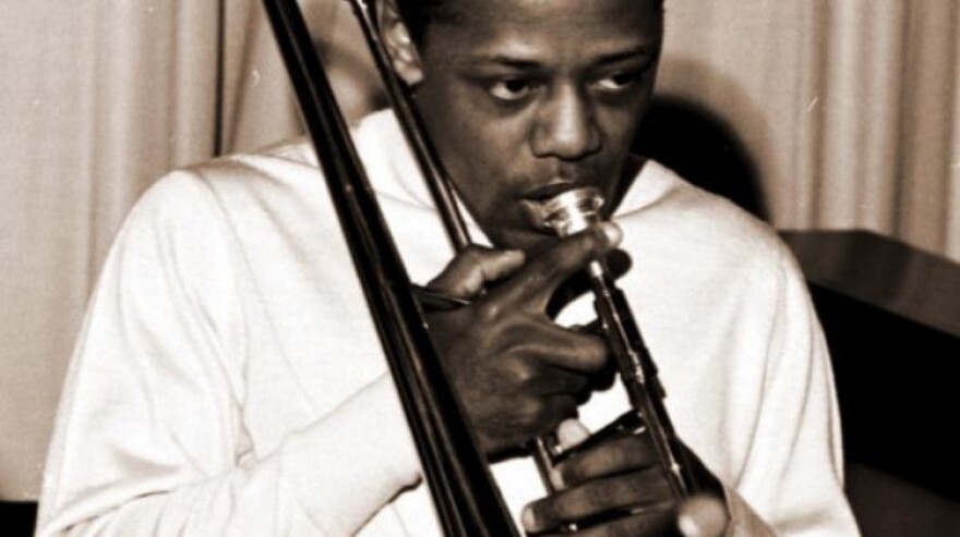 Slide Hampton playing trombone.