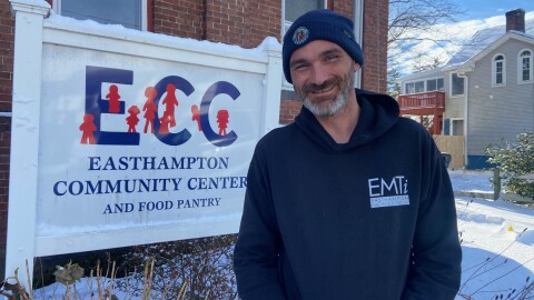 Karl Prahl, who ran for Easthampton, Mass., city council, now volunteers at a local food pantry.