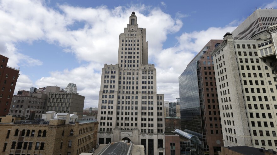 The iconic Industrial Trust Tower, knows as the "Superman building," stands in downtown Providence, R.I. The art deco-style skyscraper, the tallest in the state, lost its last tenant when the bank's lease expired in April.