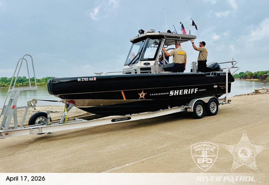 The new boat that will serve as the vessel for the Joint Vanderburgh-Evansville River Patrol, Arpil 17, 2026