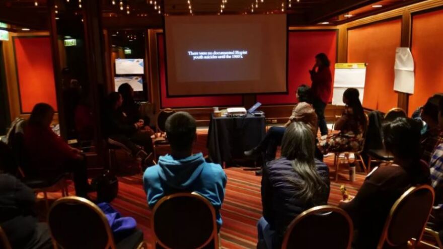 PCCARES facilitators conduct a learning circle during training in Anchorage.