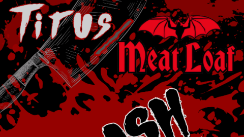 blood-spattered show poster for TITUS-MEAT LOAF