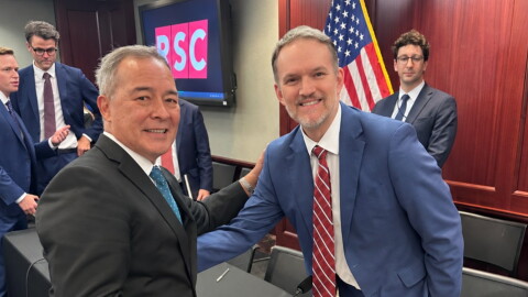 Guam Del. James Moylan meets with federal officials to discuss the additional costs and steps residents now face when sending packages from Guam to the mainland.