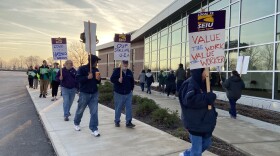 At a recent demonstration outside a University of Illinois Board of Trustees meeting, SNAP-Ed workers (and other university employees) lobbied for higher wages.