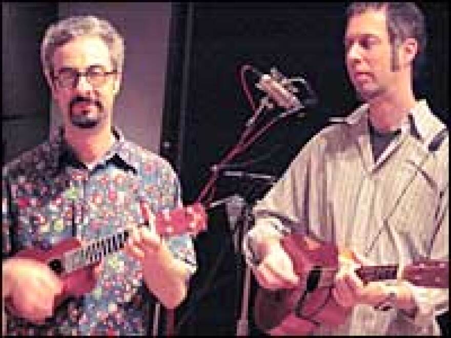 Alan Drogin (left) and Steven Swartz at NPR's studio.