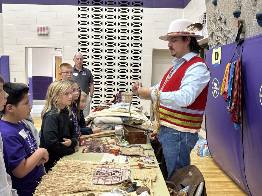 Eastern Shawnee cultural educator Talon Silverhorn joined a dozen other educators that are either citizens of or working for three historic Ohio tribes for Beyond the Battlefield on Oct. 22 at Fort Recovery Elementary/Middle School.