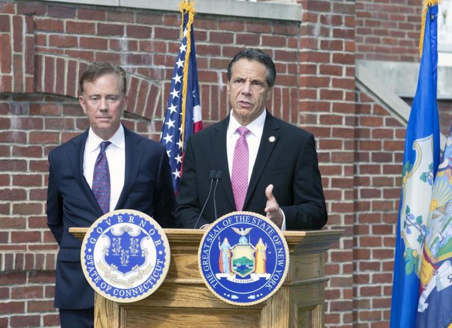 September 25, 2019 - West Hartford, CT - Governor Andrew M. Cuomo meets with Connecticut Governor Ned Lamont in West Hartford. (Mike Groll/Office of Governor Andrew M. Cuomo)
