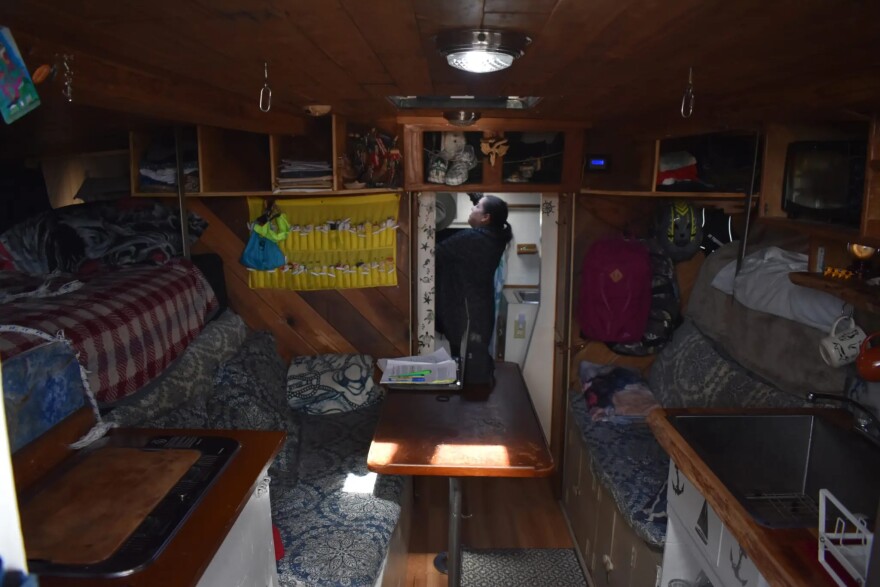 Galveston County liveaboard resident Marisa Dietrich does her laundry on her boat at Waterford Harbor Marina on Jan. 16, 2026.