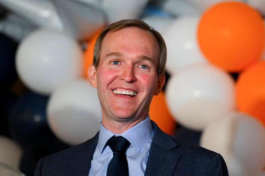Democratic congressional candidate Ben McAdams speaks during a watch party for Utah's primary election, June 23, 2026, in Salt Lake City.