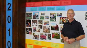 John Byers, Tab Recreation director from 1985-2006, has been compiling photos and memorabilia for Tab's 90th birthday celebration.