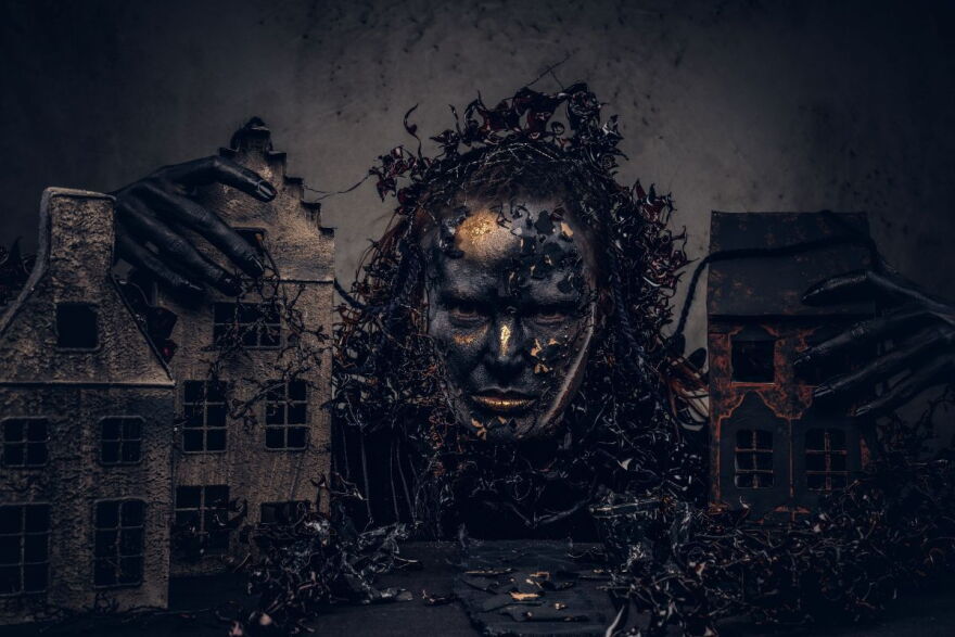 Davis Art Center promotional image for 'Dark Art' exhibit.