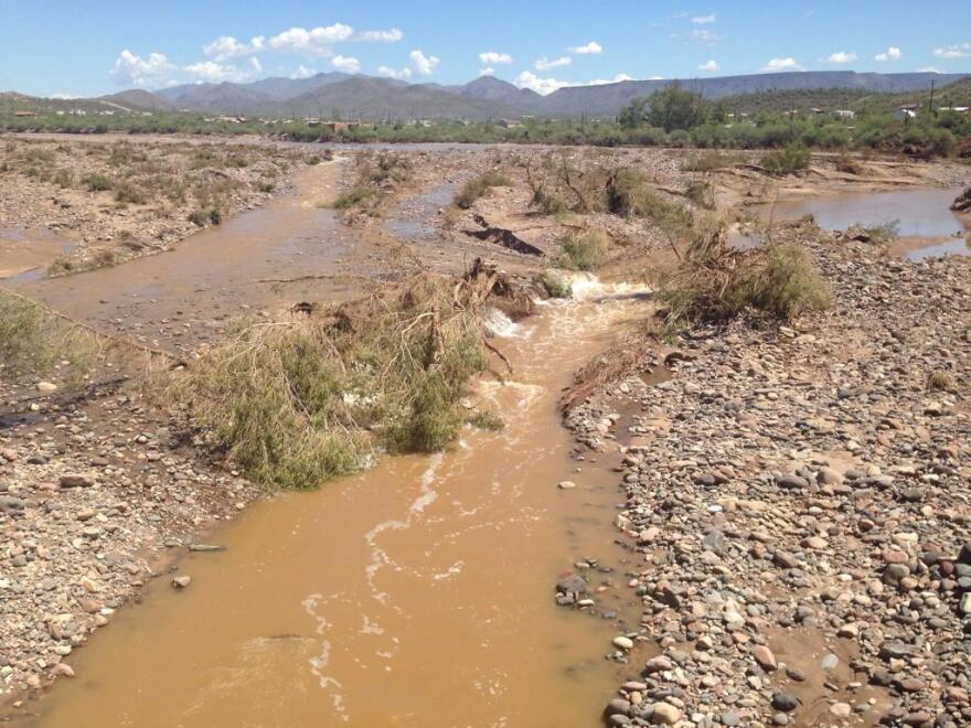 Flooded area in New River, Ariz.