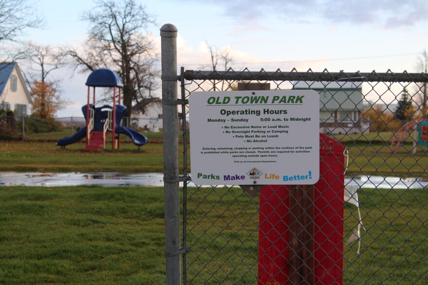 The sun shines on Old Town Park on Monday, Oct. 12, 2026 in Kenai, Alaska.