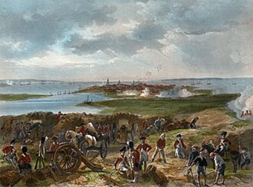 Illustration of the siege of Charleston by Alonzo Chappel