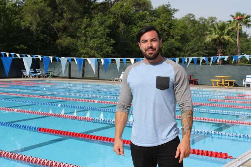 Michael Roggio at the Oviedo Aquatic Center. Photo: Matthew Peddie / WMFE