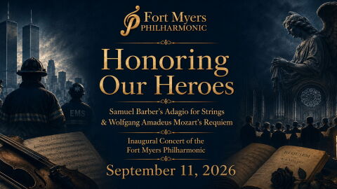 Fort Myers Philharmonic poster for 'Honoring Our Heroes' concert.