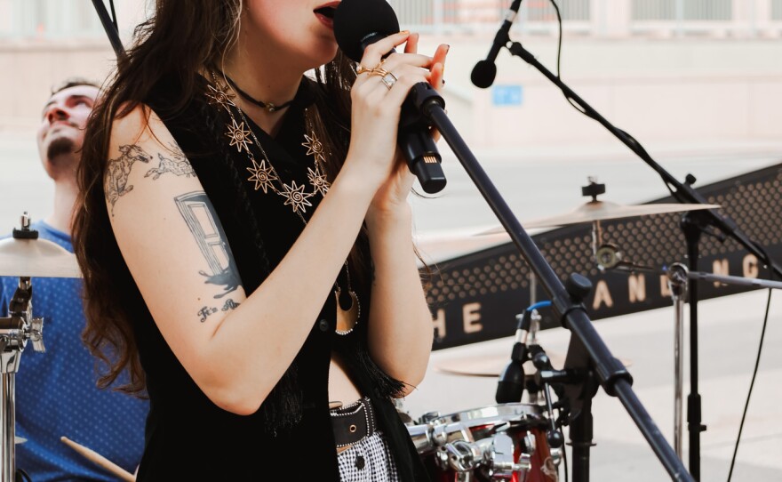 Man of the Flood's Jess Grant on keys and backing vocals