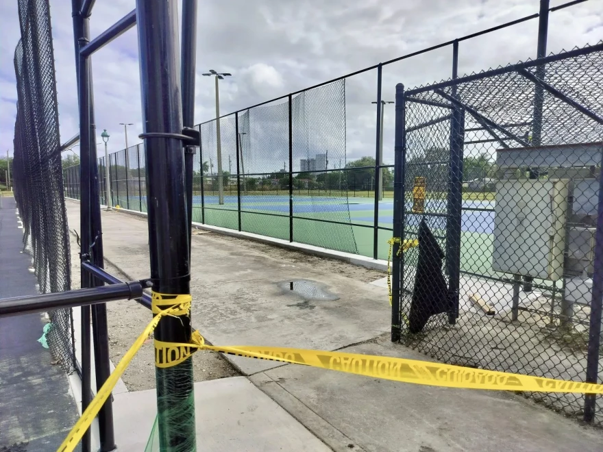 Six old courts at Gaines Park have been resurfaced and two more will be added.