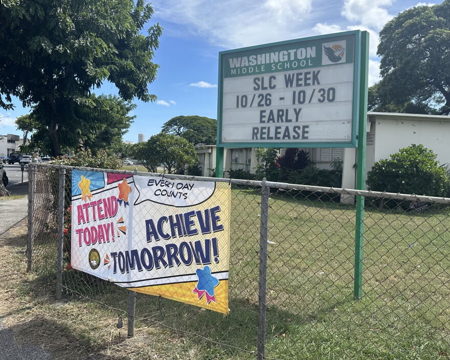 Washington Middle School in Honolulu on Oʻahu. (Oct. 25, 2026)