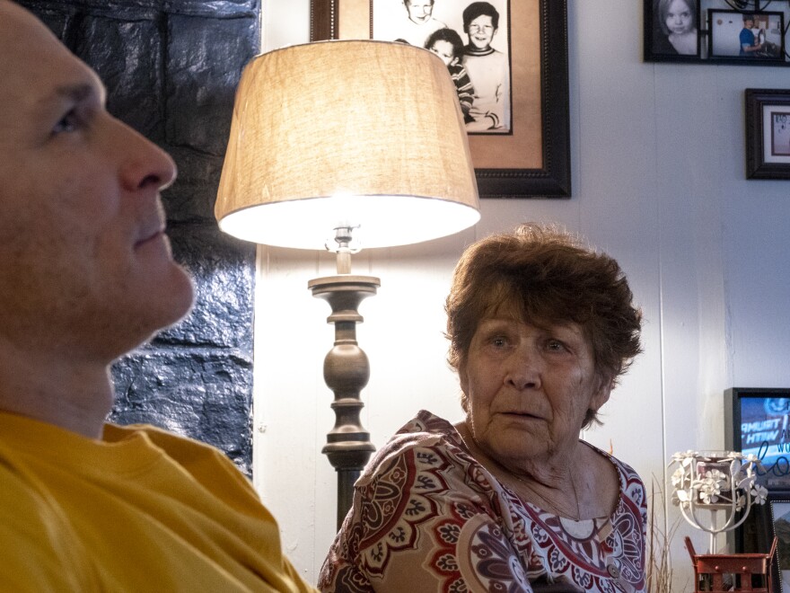 Chuck and his mother, Donna, discuss his time in prison and near-deadly assault. Donna has been his caretaker since he came home last December, helping with his medication and shepherding him to doctors' appointments.