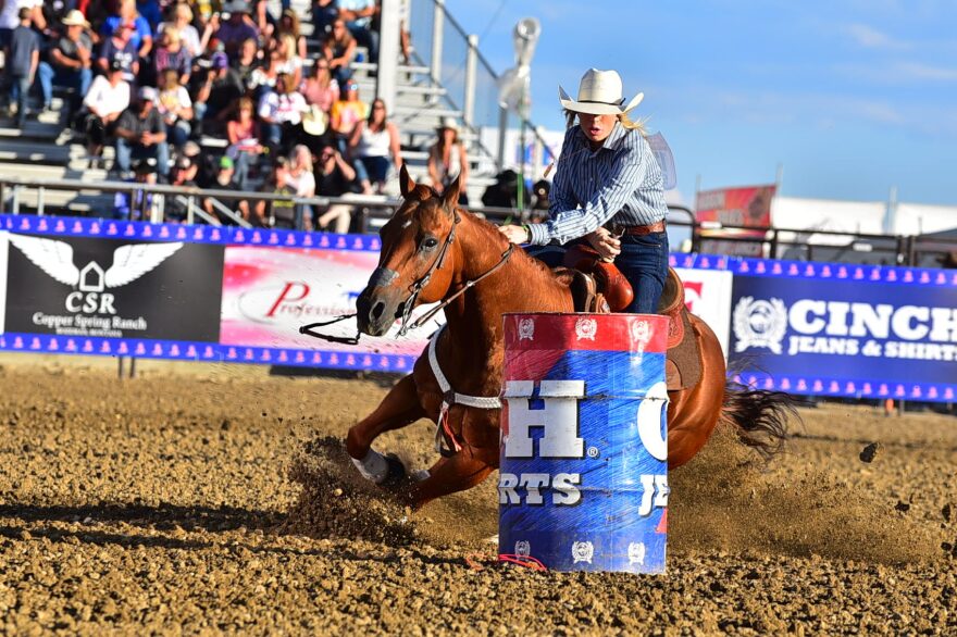 The National High School Rodeo Association's finals rodeo is underway in Rock Springs, Wyo. "We have kids from 43 states, five Canadian provinces, Australia and Mexico," says Gary Hawkes, an official with the association. (Courtesy of Acentric Rodeo and Photography)
