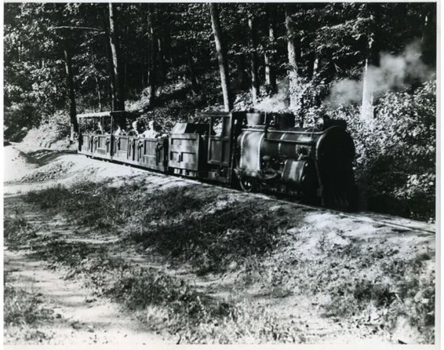 Gillette's railroad included two engines (one steam, one electric), several passenger cars, and three miles of track complete with bridges, turnarounds and a tunnel.
