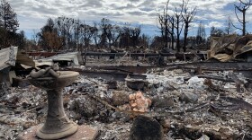 Fire damage at Royal Oaks Mobile Manor in Phoenix after the Almeda Drive Fire.