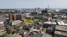 FILE: A view of Downtown Bridgeport, Conn. looking Southeast towards the East Side neighborhood on Wednesday, July 26, 2023.