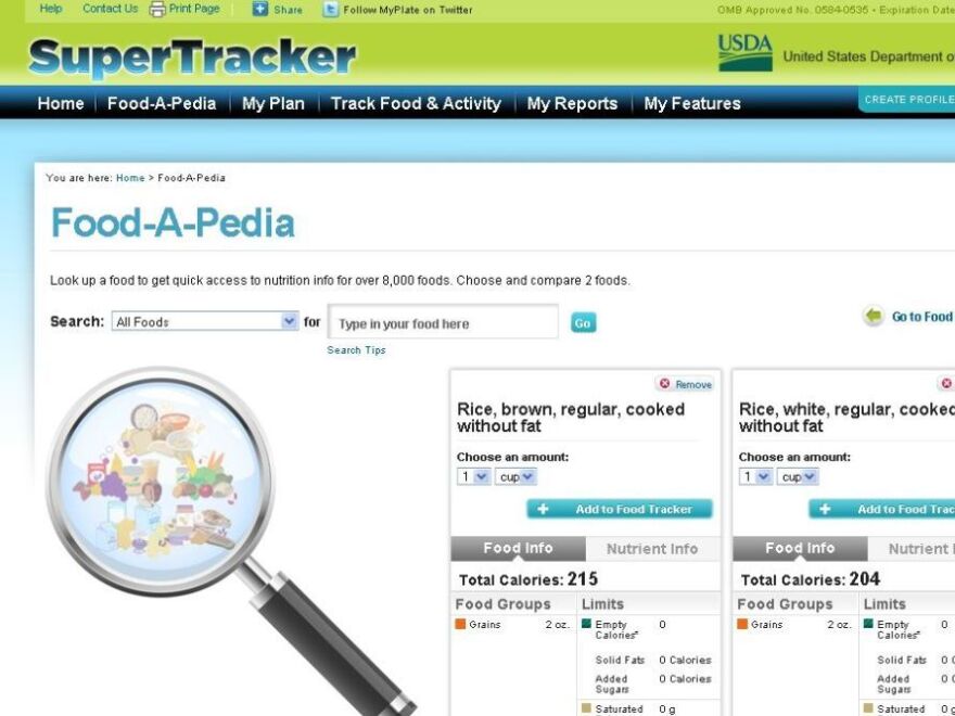 Compare nutritional value with Food-A-Pedia.