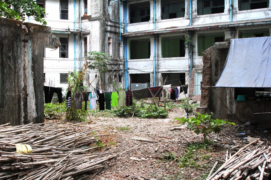 Some government buildings are falling apart inside.