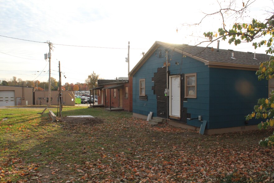 Two buildings that are part of the Blue House Project's St. Joseph Cottage Courtyard development in Springfield, Mo. (photo taken November 14, 2025).