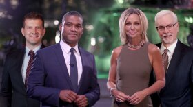 WXIX-TV anchors Joe Danneman, Rob Williams, Tricia Macke and Steve Horstmeyer.