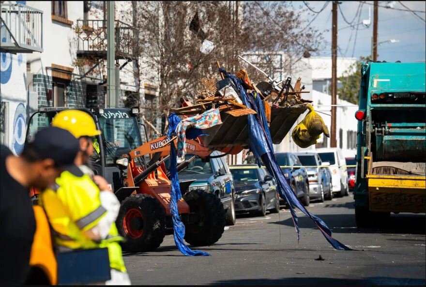 Gov. Gavin Newsom has endorsed the sweeping of homeless encampments.