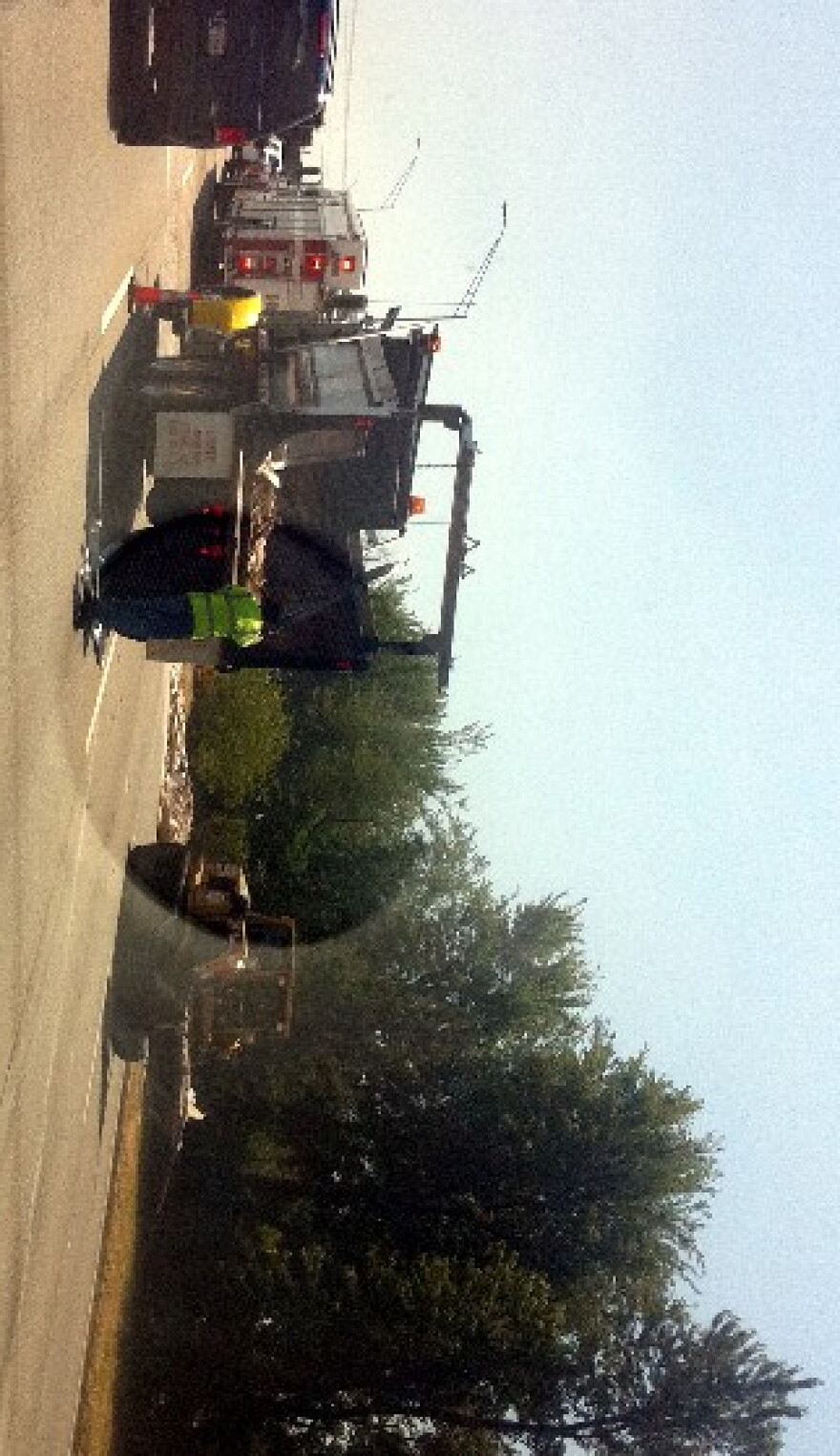 Crews clean-up following BA expressway crash.