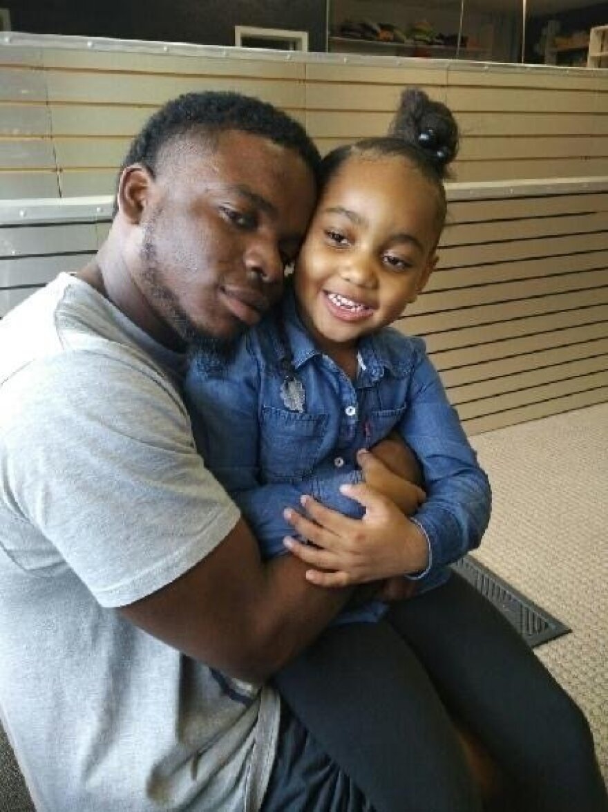 Michael Dean with his daughter Te'yana