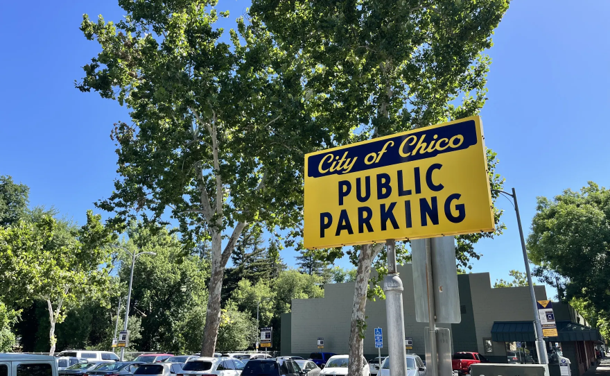 Parking kiosk located on E. First St., Chico, Calif. on June 4, 2026.