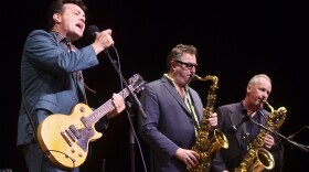 James Hunter (left) and members of The James Hunter Six perform live on <em>Mountain Stage</em>.