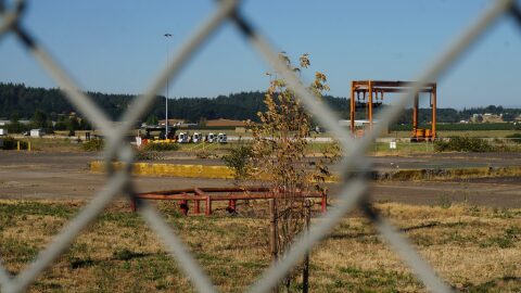 The Mid-Willamette Valley Intermodal Center in Albany sits idle off of Interstate 5. State and Linn County leaders promised it would get trucks off the highway and move hay and grass seed to Puget Sound ports by rail.