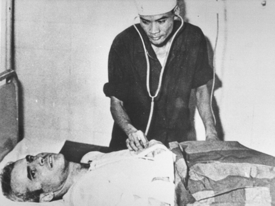 John McCain is treated in a Hanoi hospital during the Vietnam War in November 1967.