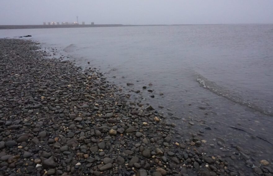 The Beaufort Sea coast is seen on Aug. 23, 2018, from East Dock at Prudhoe Bay on the North Slope. The Liberty oil discovery, which has languished without development, is located about 20 miles east of here.