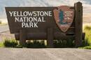 The sign for Yellowstone National Park.