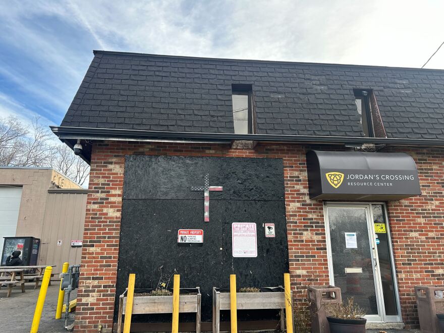 Front of the Jordan's Crossing Resource Center building.