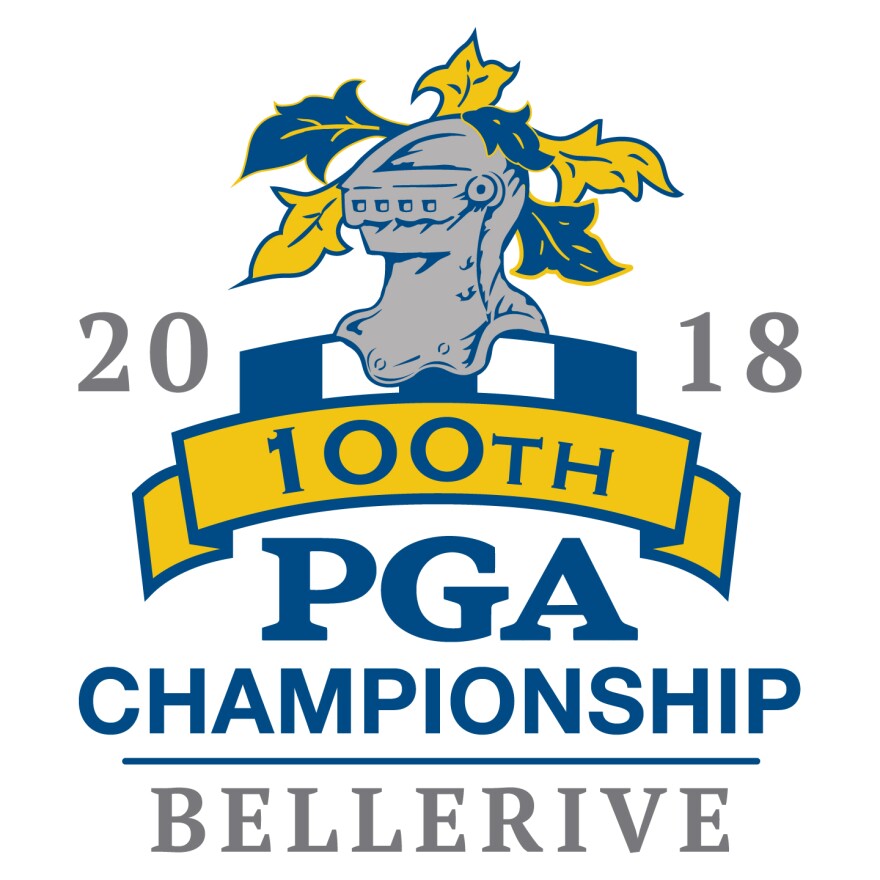 The logo for the 100th PGA Championship. It will take place Aug. 6-12, 2018 at Bellerive Country Club in Town and Country.