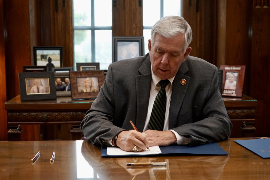  Gov. Mike Parson signs controversial bills on June 7 banning gender-affirming treatments for minors and limiting participation in school sports based on gender.
