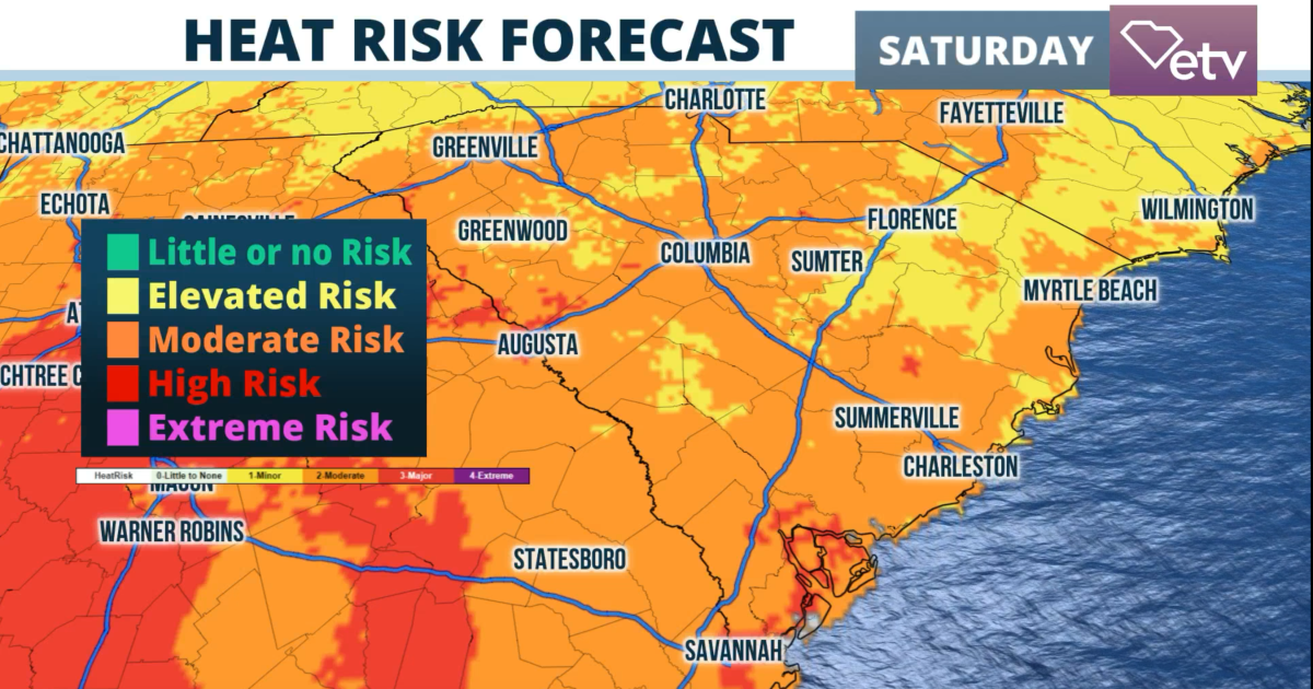 Heat indices on the rise this weekend in the Carolinas | South Carolina ...