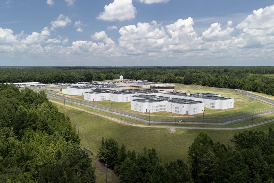 The Stewart Detention Center, a private prison operated by CoreCivic under contract with the U.S. Immigration and Customs Enforcement is seen Tuesday, July 29, 2025, near Lumpkin, Ga.