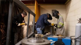 Students in the Shoals High School welding program on Tuesday, Oct. 1, 2024.