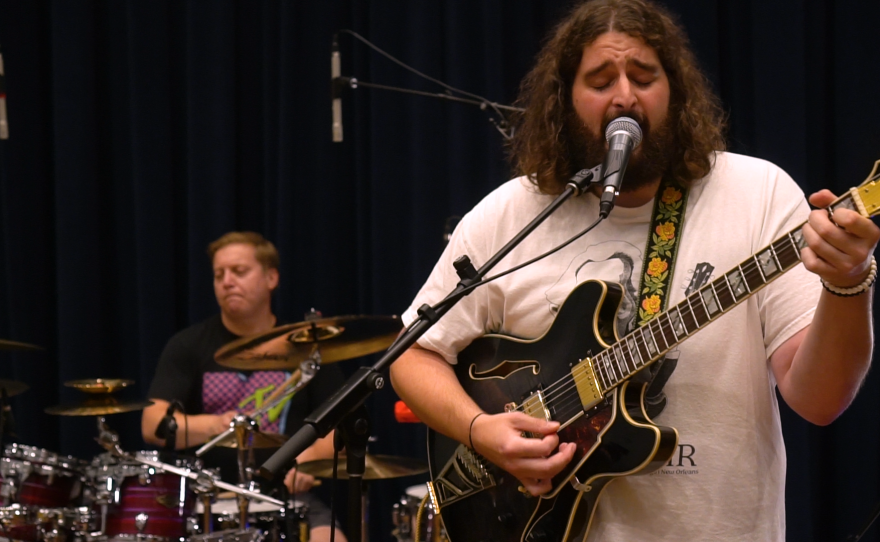 Lost Pyramids performing live in WNIJ's Studio A