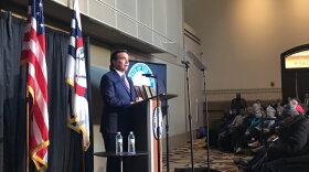 Cincinnati Mayor John Cranley giving his State of the City Address at Music Hall.